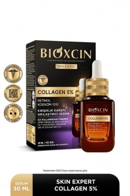BiOXCIN Collagen  Стягащ серум против бръчки - Колаген 5% ,ретинол, коензим Q10 - 30мл.