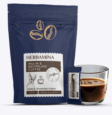 HERBAMINA Кафе за отслабване с инулин и бромелаин 30 сашета