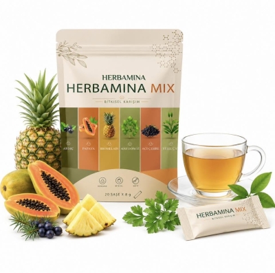 Herbamina Mix Билкова формула за контрол на теглото и детоксикация 20 сашета