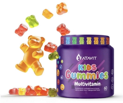 ATAVIT Kids Gummies Мултивитамини за деца – 60 желирани витамина (за имунитет и растеж)