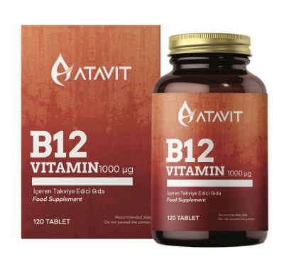 ATAVIT Vitamin B12 1000 µg – Високодозиран Витамин B12, 120 таблетки